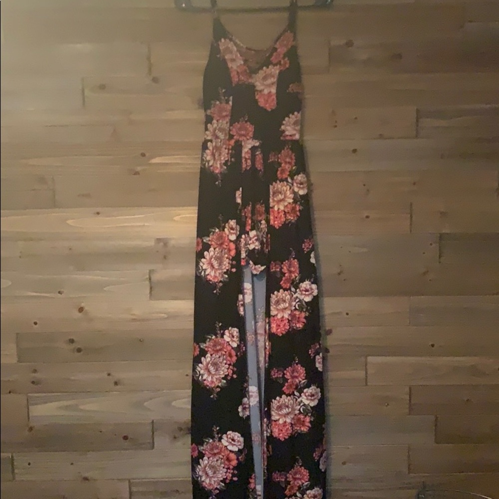 Maxi Floral romper dress